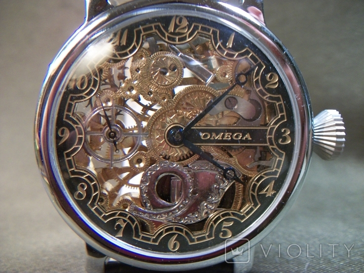Часы мужские Омега, Omega. Модель Скелетон. Механизм №3962732, фото №2