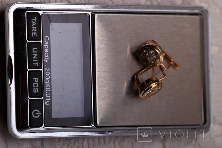 Золотые серьги с бриллиантами СССР, фото №12
