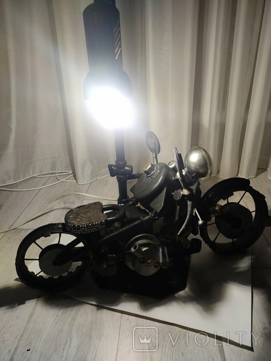 Мотоцикл, светильник. Ручная работа., фото №11
