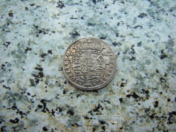 Дания крона 2 марки 1691 год Кристиан V