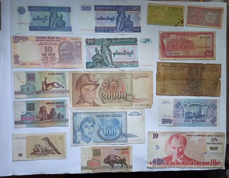 Банкноти різних країн- 16шт, фото №2
