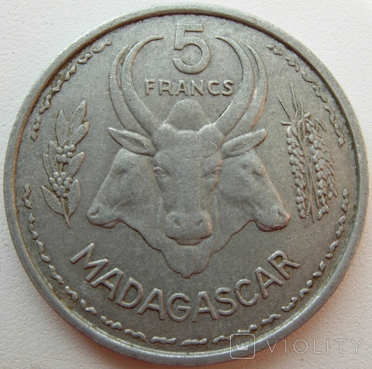 Мадагаскар Французский 5 франков 1953