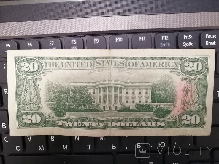 20 долларов 1963-А. №:L18690790А, фото №3