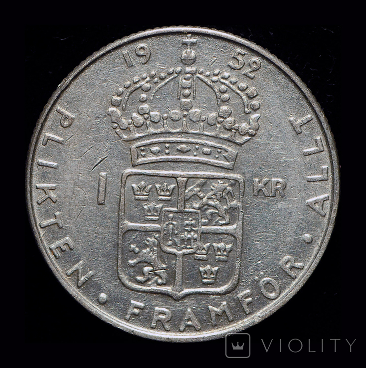 Швеция крона 1952 серебро