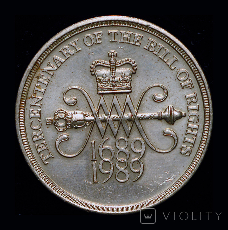 Великобритания 2 фунта 1989 Билль о правах