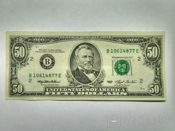 50 долларов 1993, фото №2
