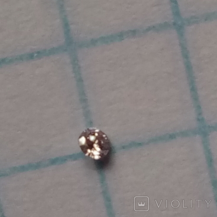 Рідкісниц рожевий діамант 1.45мм,0.011сt., фото №2
