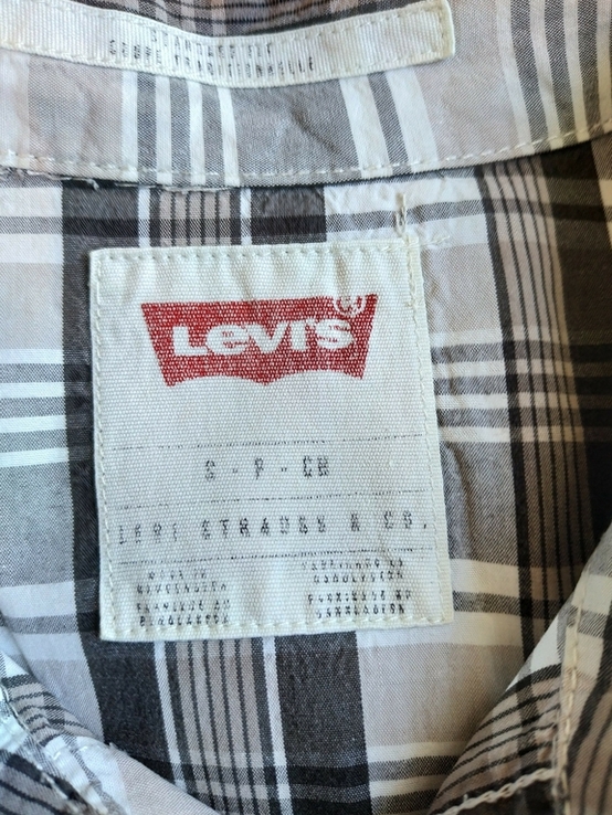 Рубашка светлая клетка LEVIS коттон p-p S, фото №8
