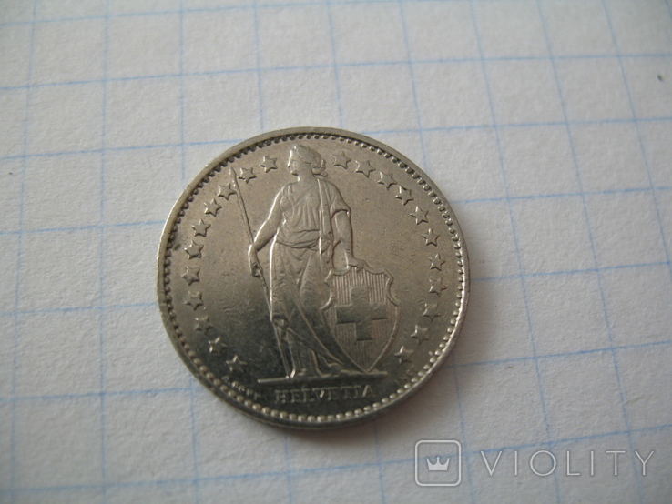 1/2 франка 1980 года. Швейцария