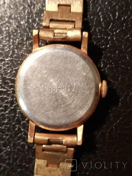 Часы ZARIA с браслетом позолоченные, фото №4