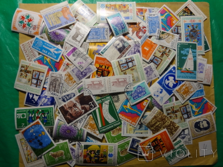 Гора марок 100 шт почтовых марок Болгария 4, фото №2