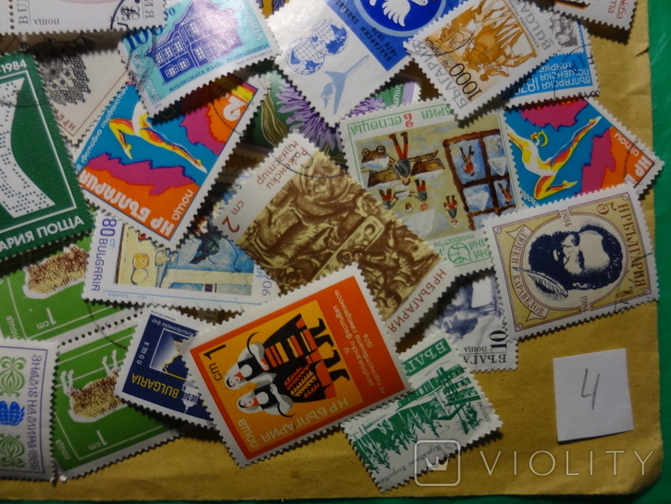 Гора марок 100 шт почтовых марок Болгария 4, фото №5