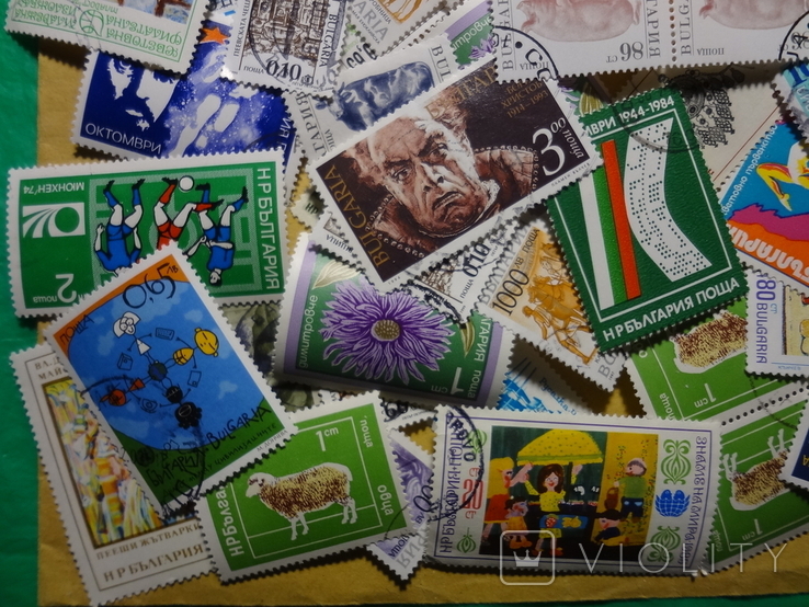 Гора марок 100 шт почтовых марок Болгария 4, фото №6