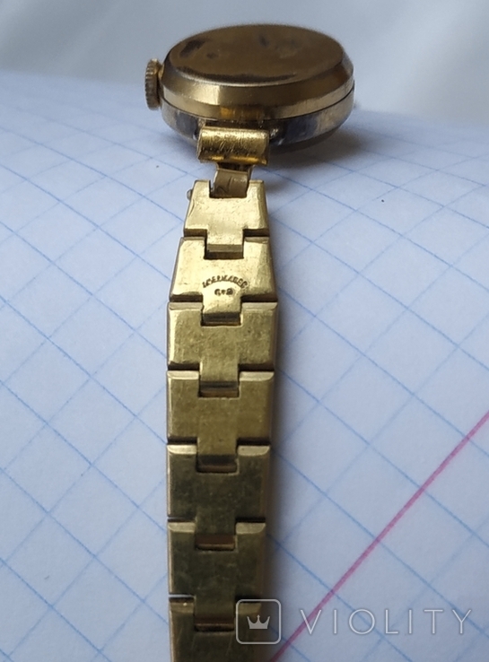 Швейцарские часы Buler с позолоченными браслетом, фото №13