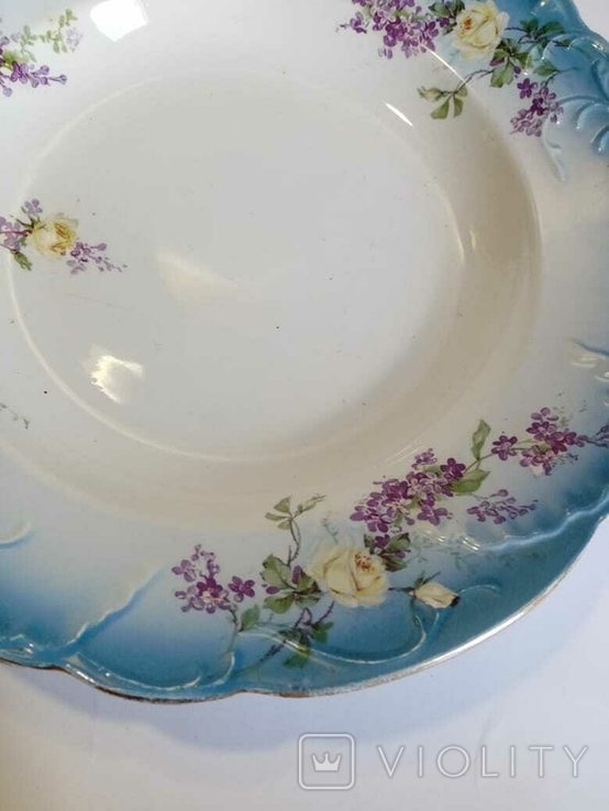 Красивая резная тарелка,Кузнецов, редкое клеймо, фото №3