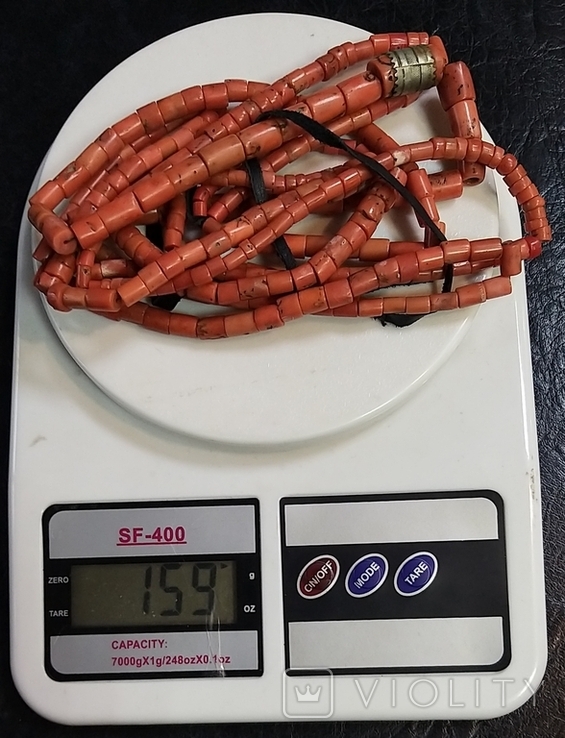 Старинные коралловые бусы 159 грамм