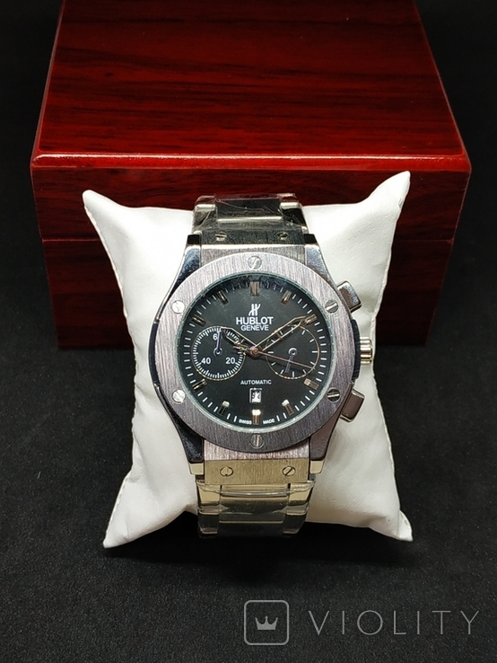 Hublot Classic Fusion Silver-Black New. Новые. Реплика