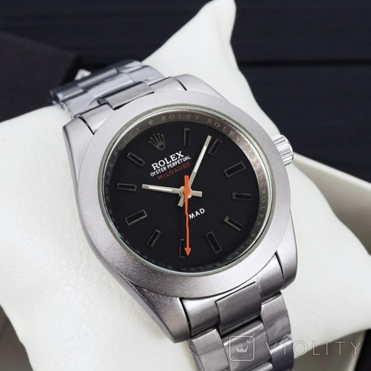 Rolex Milgauss Silver-Black. Новые. Реплика, фото №2