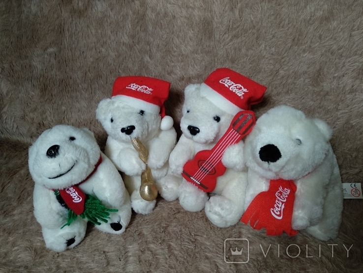 Медведи новогодние Coca-Cola 4 шт., фото №4