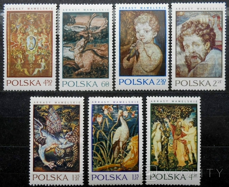 1974 г. Польша ПНР Живопись (**) 7 марок, фото №2