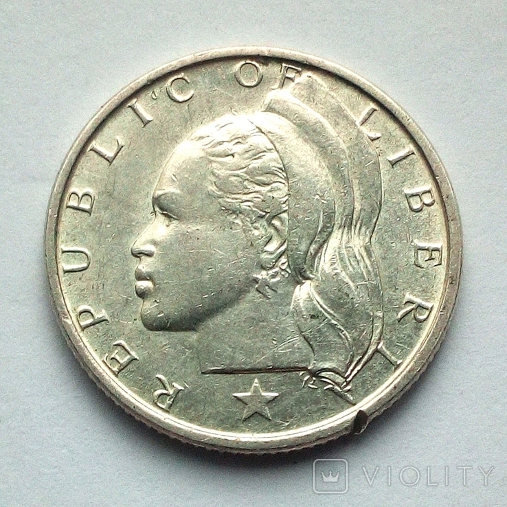 Либерия 10 центов 1961 г., фото №2