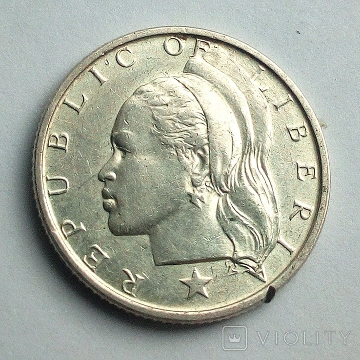 Либерия 10 центов 1961 г., фото №4