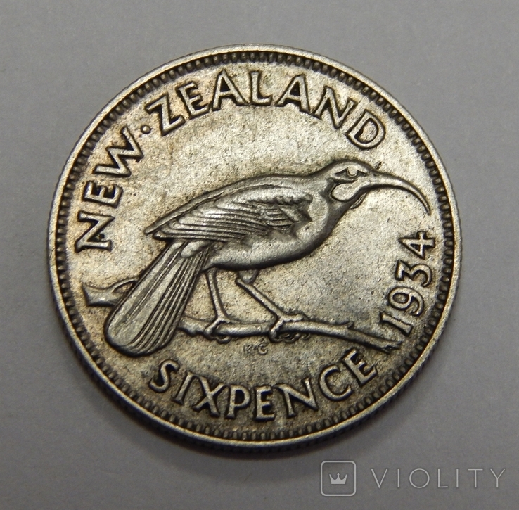 6 пенсов, 1934 г Новая Зеландия