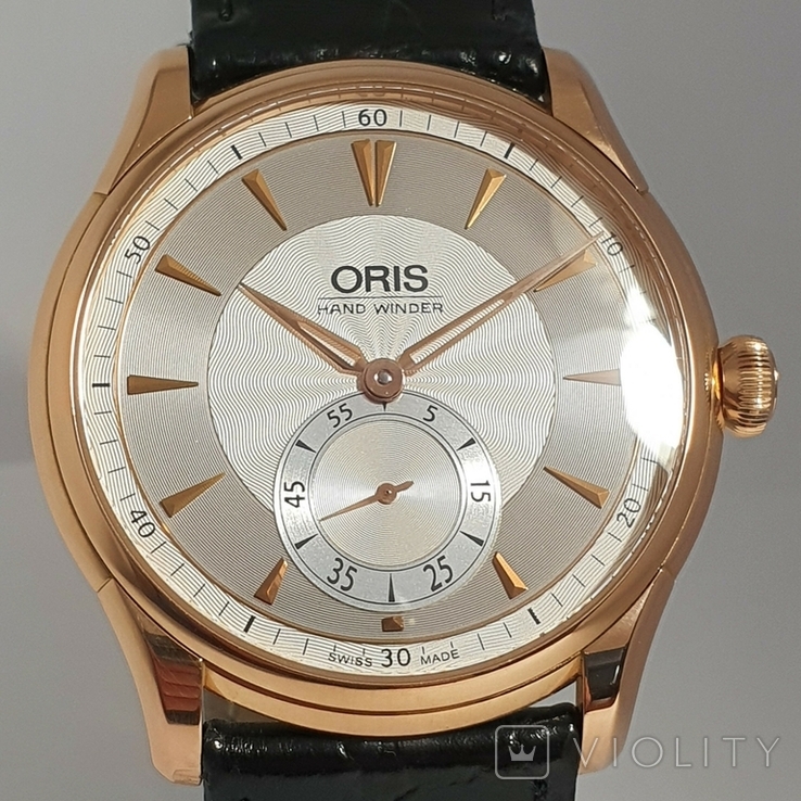 Oris Small Second Artelier 01 396 7580 6051-SET Hand winding Rose Gold, фото №10