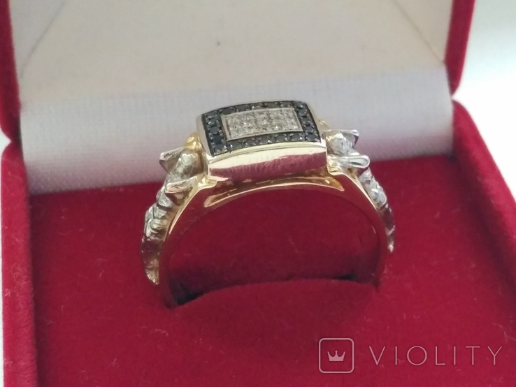 Золотое кольцо с бриллиантами., фото №6