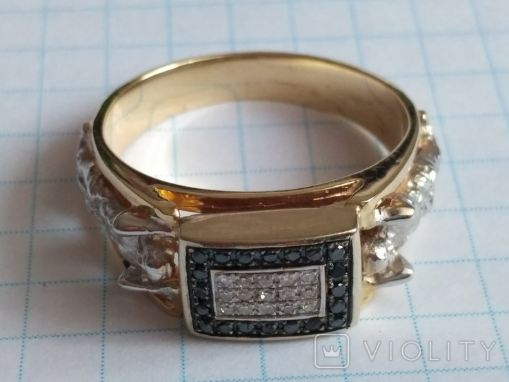 Золотое кольцо с бриллиантами., фото №7