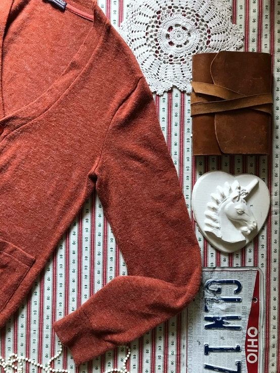 Кардиган кофта шерсть в стиле ретро винтаж Time of Style размер М, photo number 9