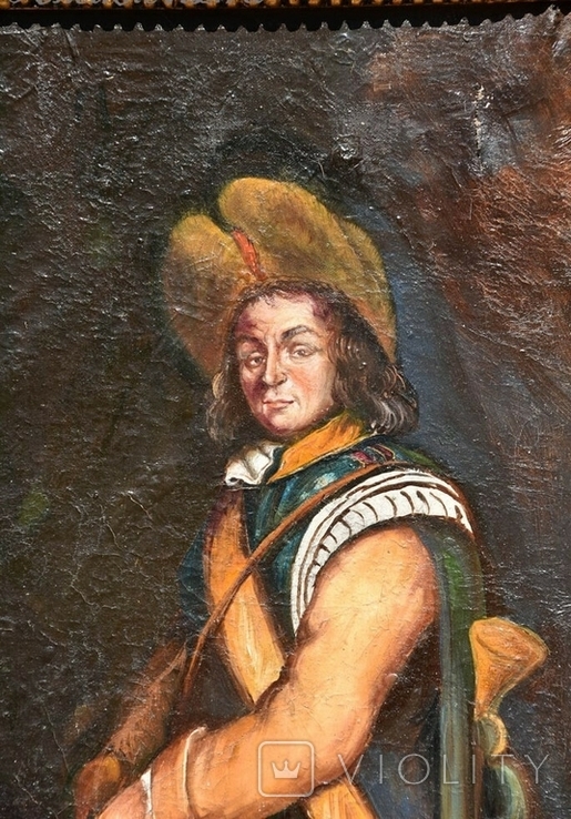 Картина Холст 55,5*68 см масло 18 век, фото №7
