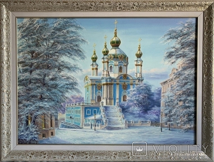Картина «Winter.St Андріївська церква» в рамці 60-80см