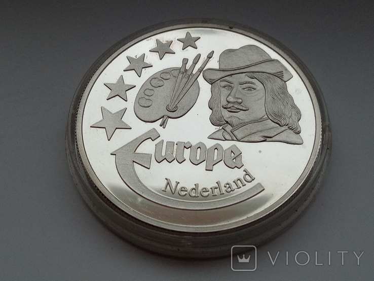Монетовидный жетон Europe Nederland "proof"1997 серебро 999', фото №2