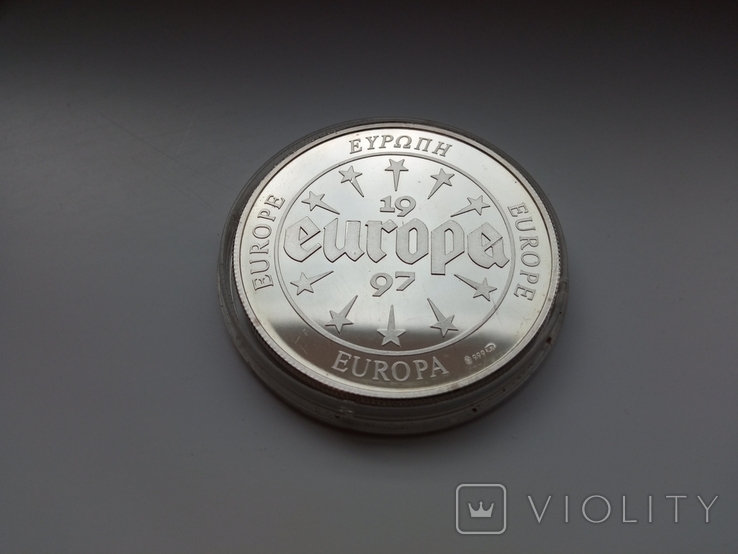 Монетовидный жетон Europe Nederland "proof"1997 серебро 999', фото №4