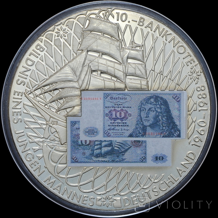 Банкнота 10 Марок, Германия Диамтер 50мм