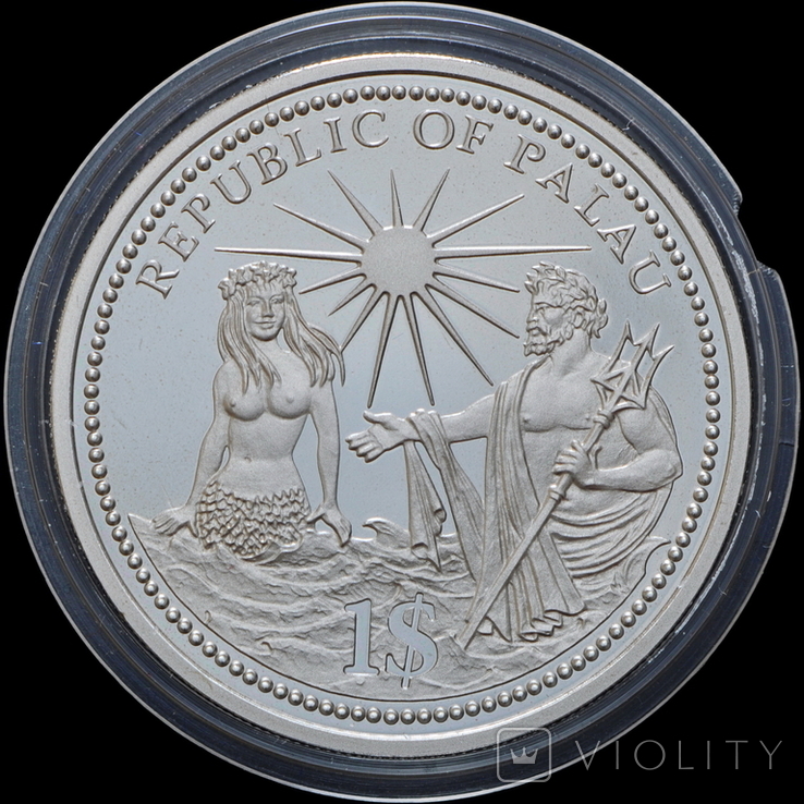 1 Доллар 1994 Независимость - Нептун и Русалка, Палау