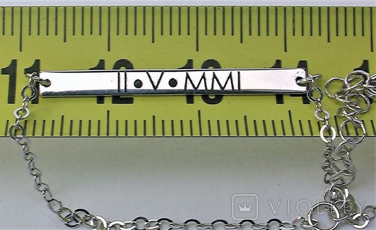 Браслет цепочка серебро 925 проба длина 19,5 см. 1,41 грамма II V MMI, фото №5