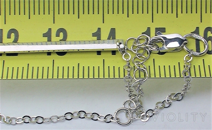 Браслет цепочка серебро 925 проба длина 19,5 см. 1,41 грамма II V MMI, фото №6