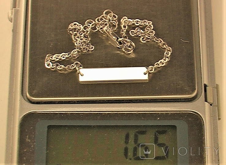 Браслет цепочка серебро 925 проба длина 21 см. 1.65 грамма M K, фото №6