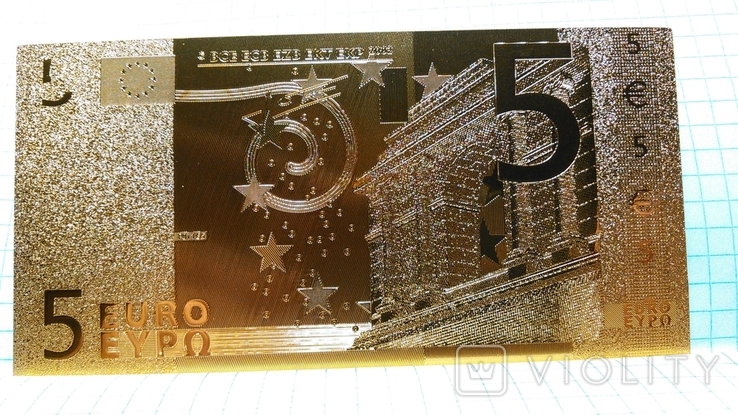 Сувенирная банкнота 5 Euro ( Пять Евро), фото №2
