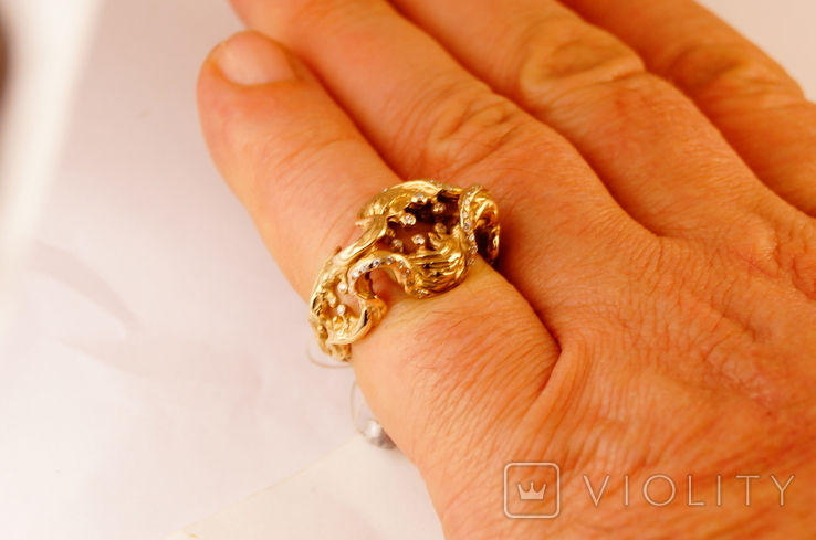 Кольцо "Lips", золото750 вставки бриллианты., фото №5