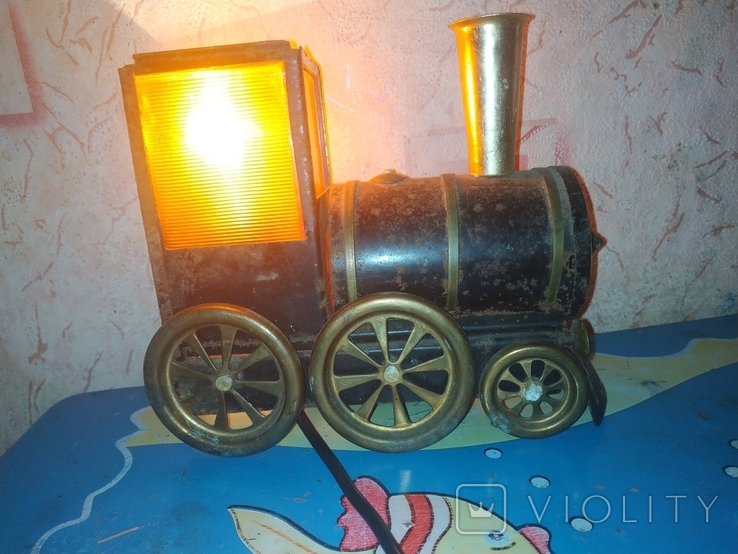 Светильник ночник старый СССР паровозик детский