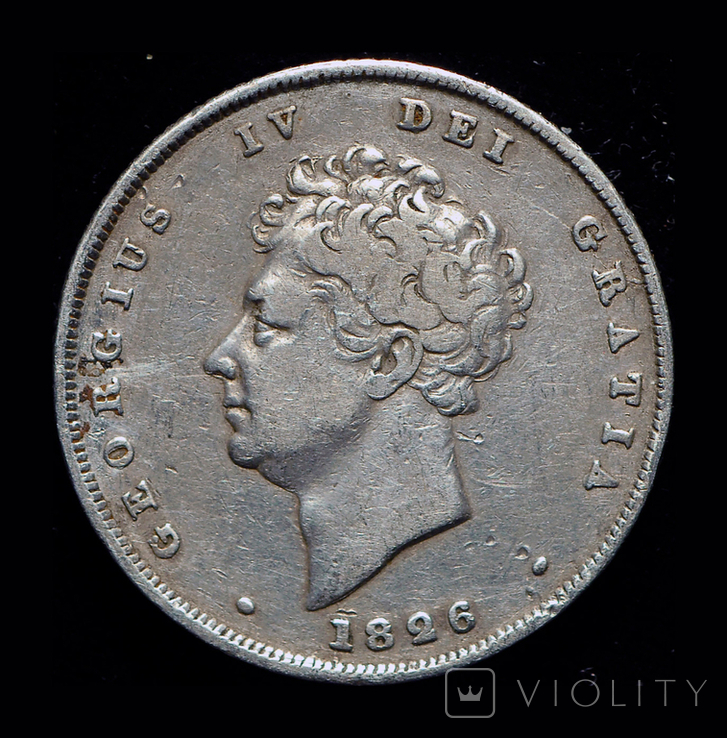 Великобритания шиллинг 1826 серебро