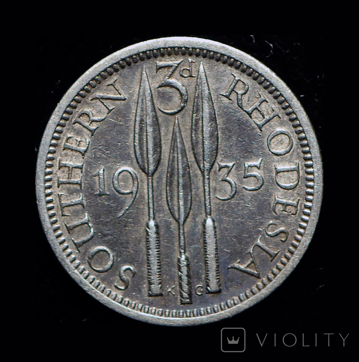 Новая Зеландия 3 пенса 1935 серебро