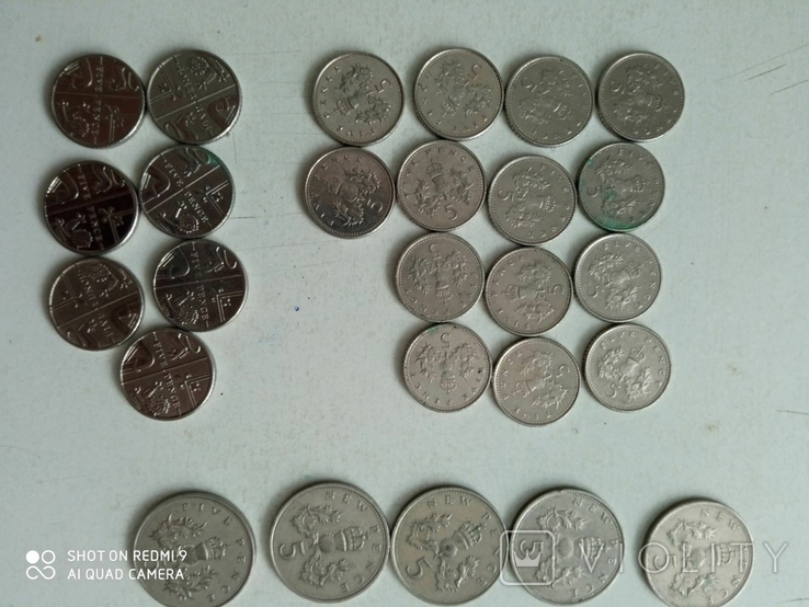 5 пенсов с 1969 разные года, фото №3