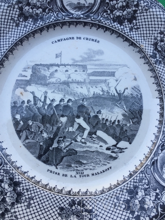 Парные тарелки изображение Баталий Крымской войны 1854-1855 г. Малахов курган и Инкерман., фото №3