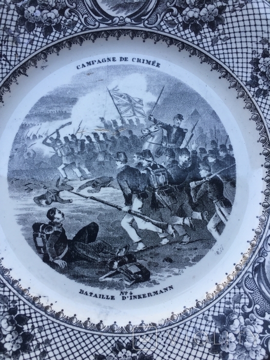 Парные тарелки изображение Баталий Крымской войны 1854-1855 г. Малахов курган и Инкерман., фото №5