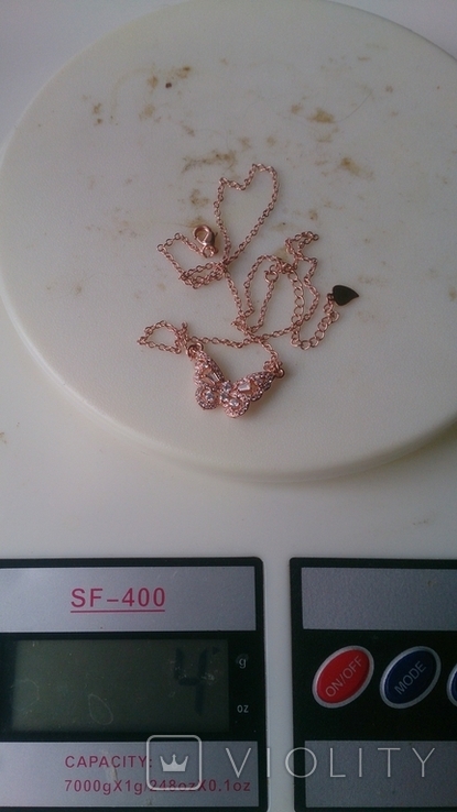 Ожерелье с бабочками ( цвет золото), фото №5
