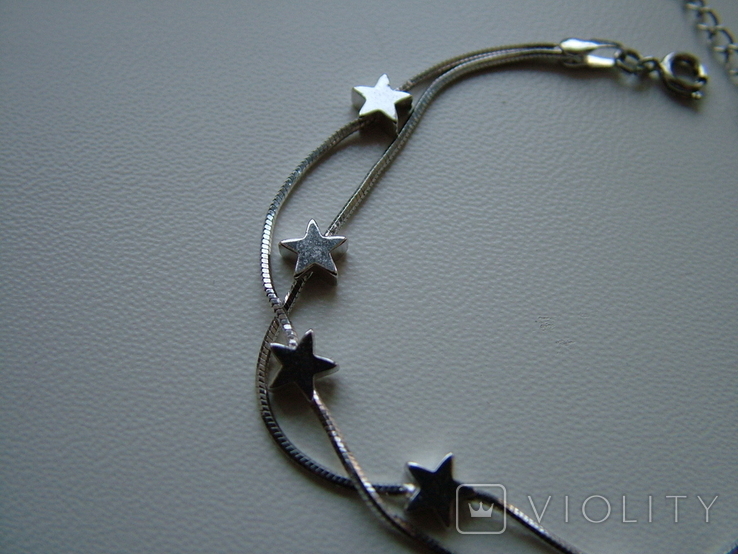 Набор "Звёздное небо" (Ожерелье, браслет, кольцо), фото №6